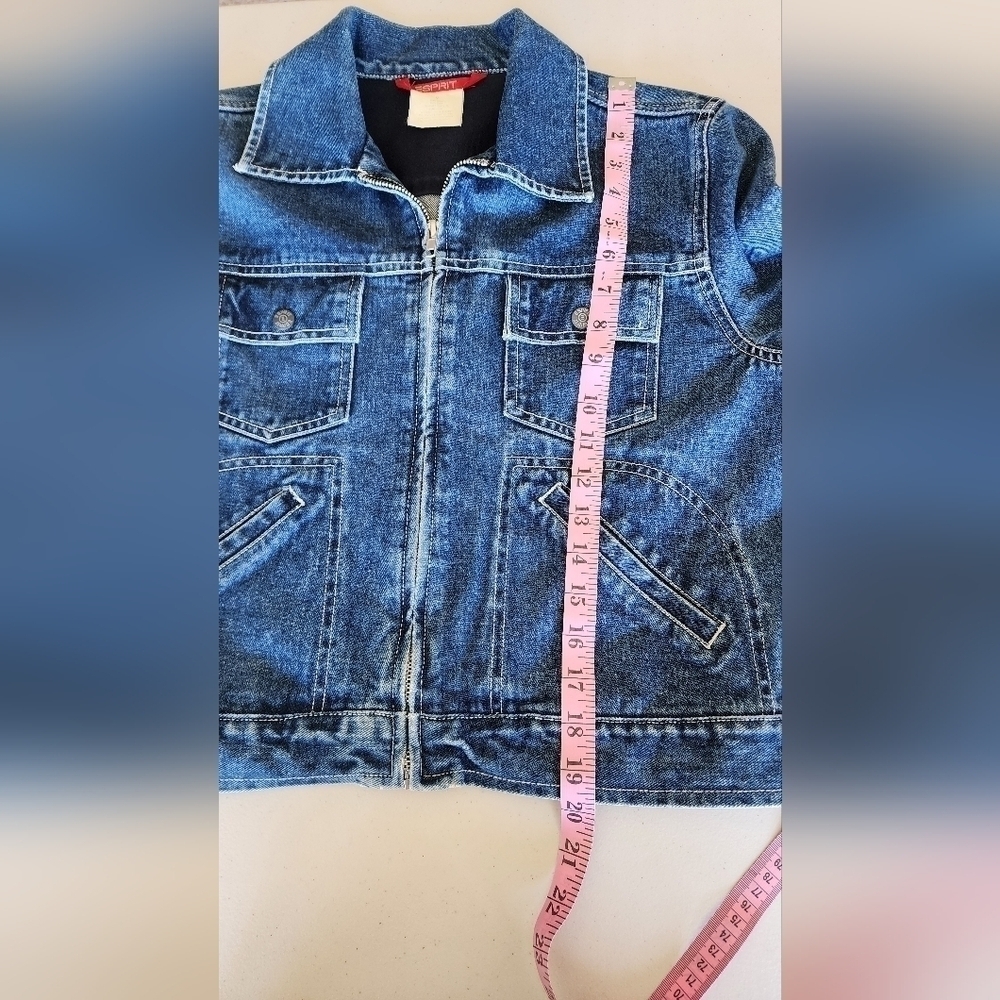Vintage Y2k E Spirit Denim Jacket 100% Cotton Women's Sz M. - Picture 3 of 5